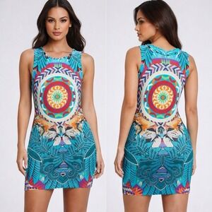 Mara Hoffman Ponte Jungle Trip Bodycon Dress XS